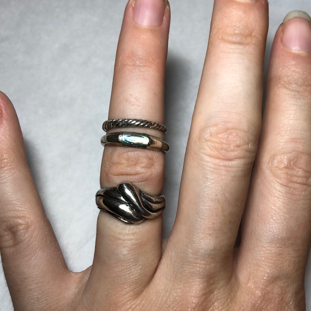 Three Sterling Silver Ring Bundle - Picture 2 of 5